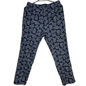 Le 31 Par Simons Organic Cotton Leaf Print Pants size S